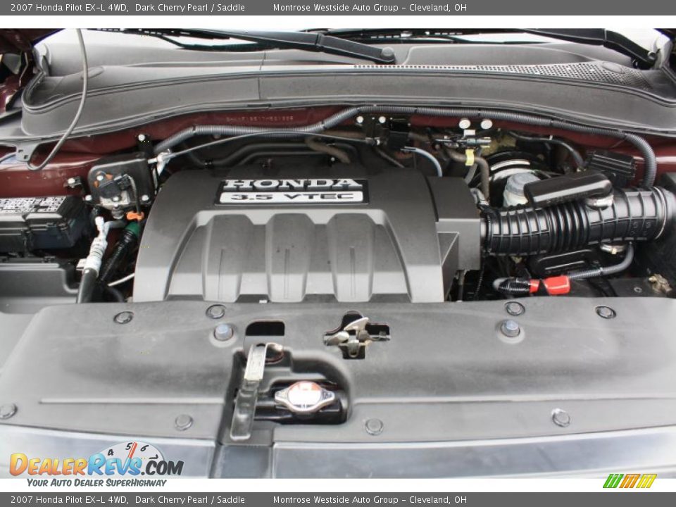 2007 Honda Pilot EX-L 4WD Dark Cherry Pearl / Saddle Photo #18