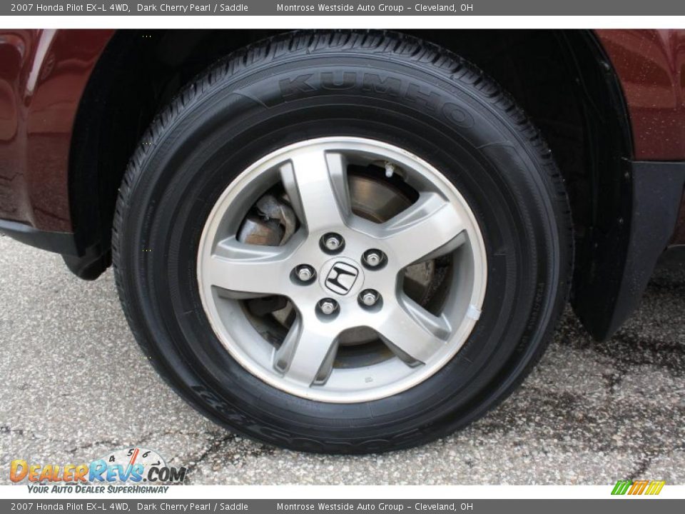 2007 Honda Pilot EX-L 4WD Dark Cherry Pearl / Saddle Photo #19