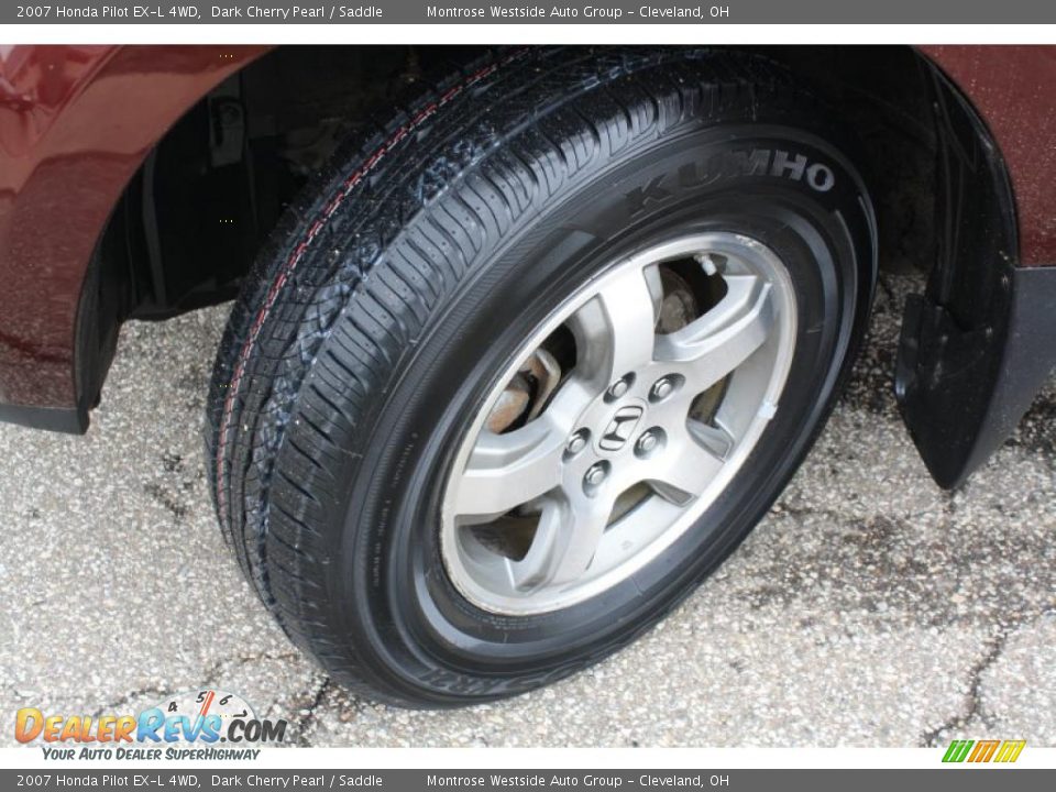 2007 Honda Pilot EX-L 4WD Dark Cherry Pearl / Saddle Photo #20