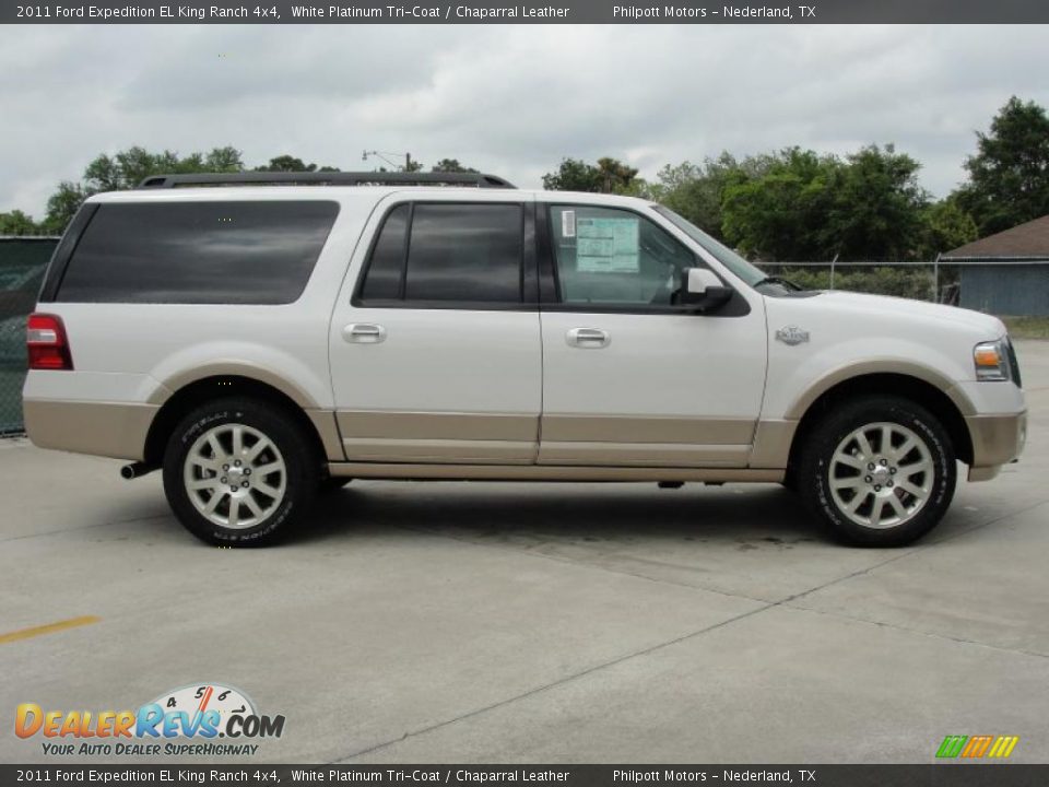 White Platinum Tri-Coat 2011 Ford Expedition EL King Ranch 4x4 Photo #2