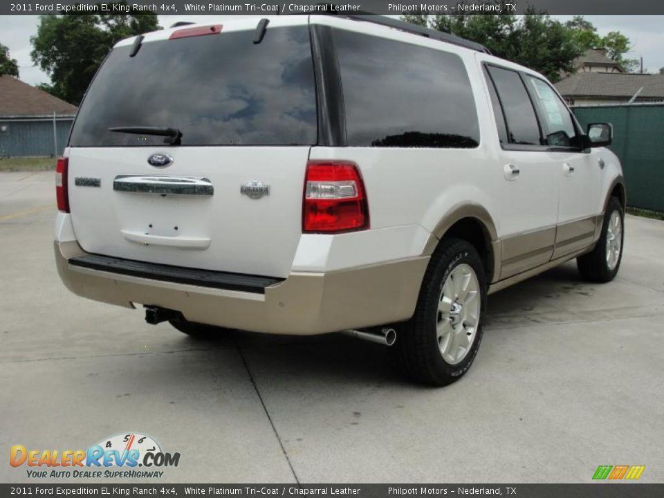 White Platinum Tri-Coat 2011 Ford Expedition EL King Ranch 4x4 Photo #3