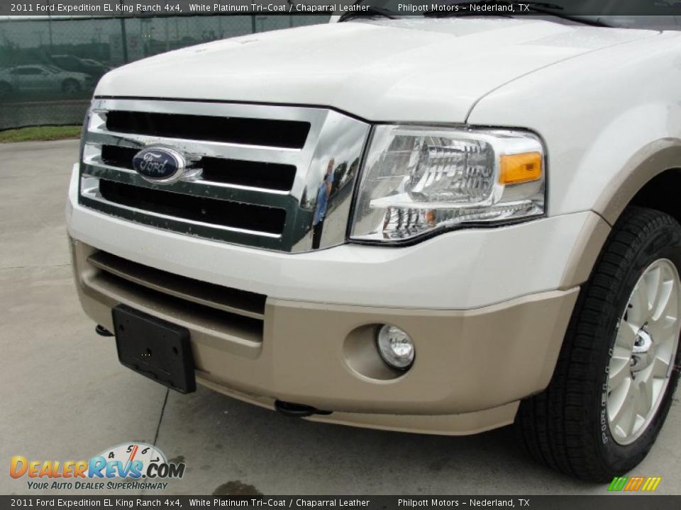 2011 Ford Expedition EL King Ranch 4x4 White Platinum Tri-Coat / Chaparral Leather Photo #10