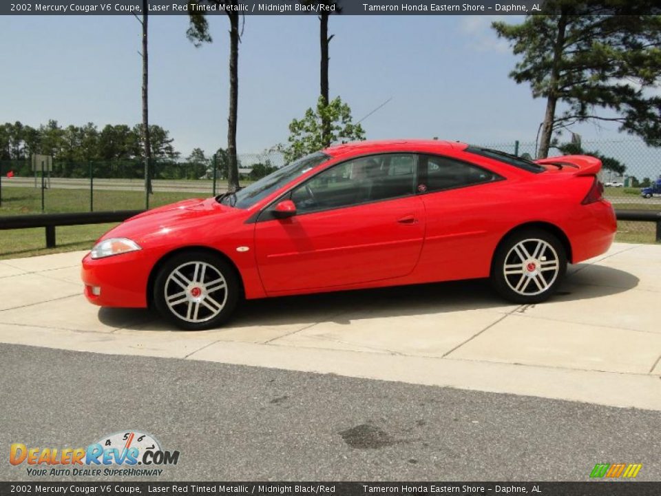Laser Red Tinted Metallic 2002 Mercury Cougar V6 Coupe Photo #7