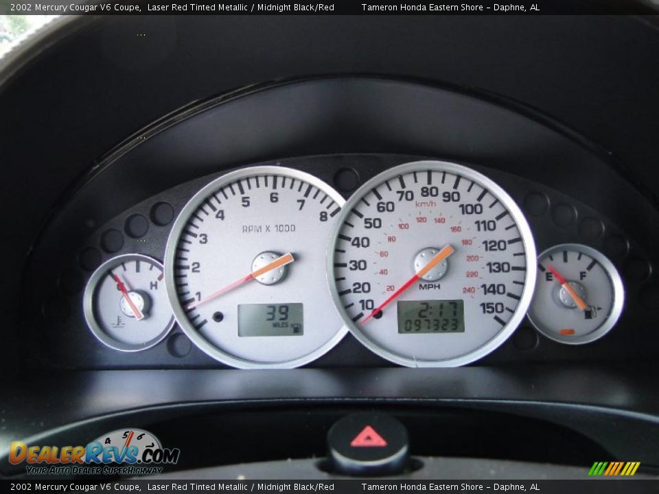 2002 Mercury Cougar V6 Coupe Gauges Photo #18