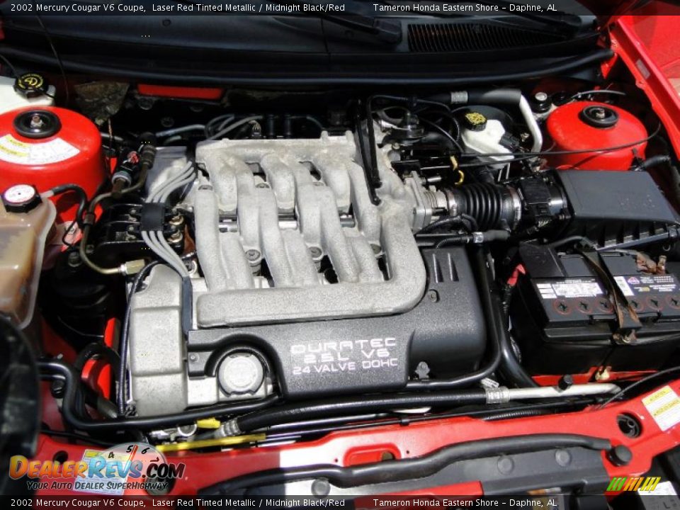 2002 Mercury Cougar V6 Coupe 2.5 Liter DOHC 24-Valve V6 Engine Photo #29