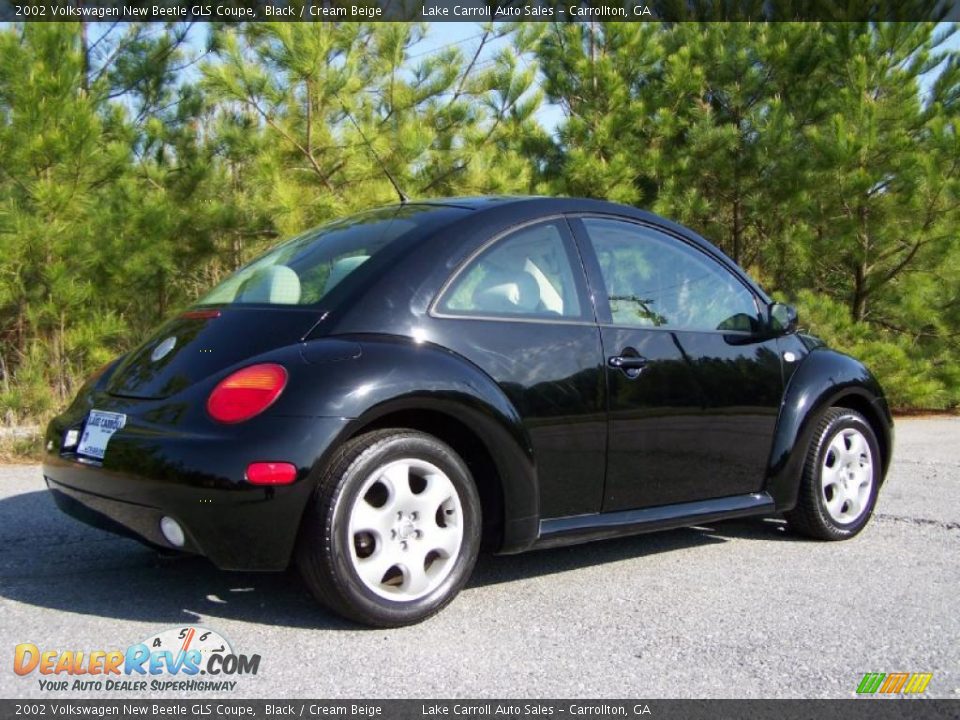 2002 Volkswagen New Beetle GLS Coupe Black / Cream Beige Photo #3