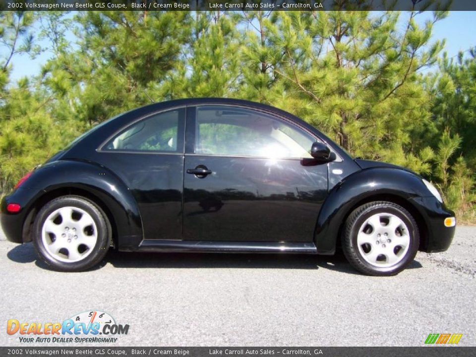 2002 Volkswagen New Beetle GLS Coupe Black / Cream Beige Photo #11