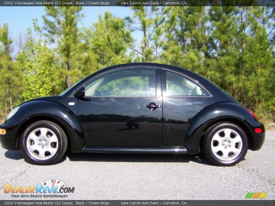 2002 Volkswagen New Beetle GLS Coupe Black / Cream Beige Photo #12