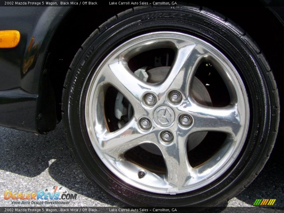 2002 Mazda Protege 5 Wagon Black Mica / Off Black Photo #9