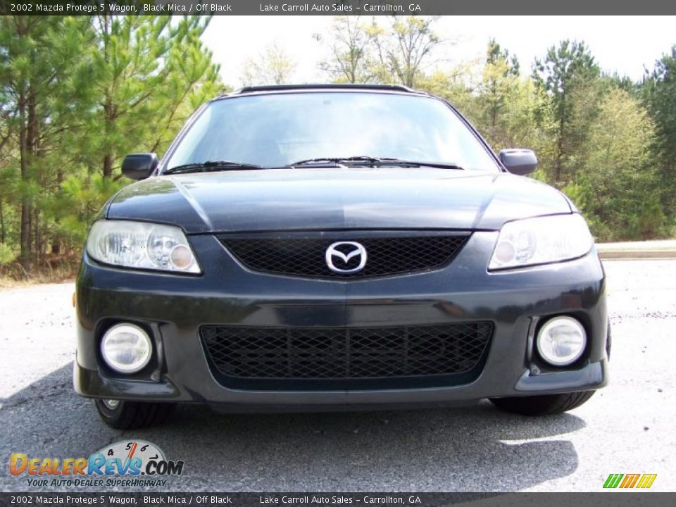 2002 Mazda Protege 5 Wagon Black Mica / Off Black Photo #13
