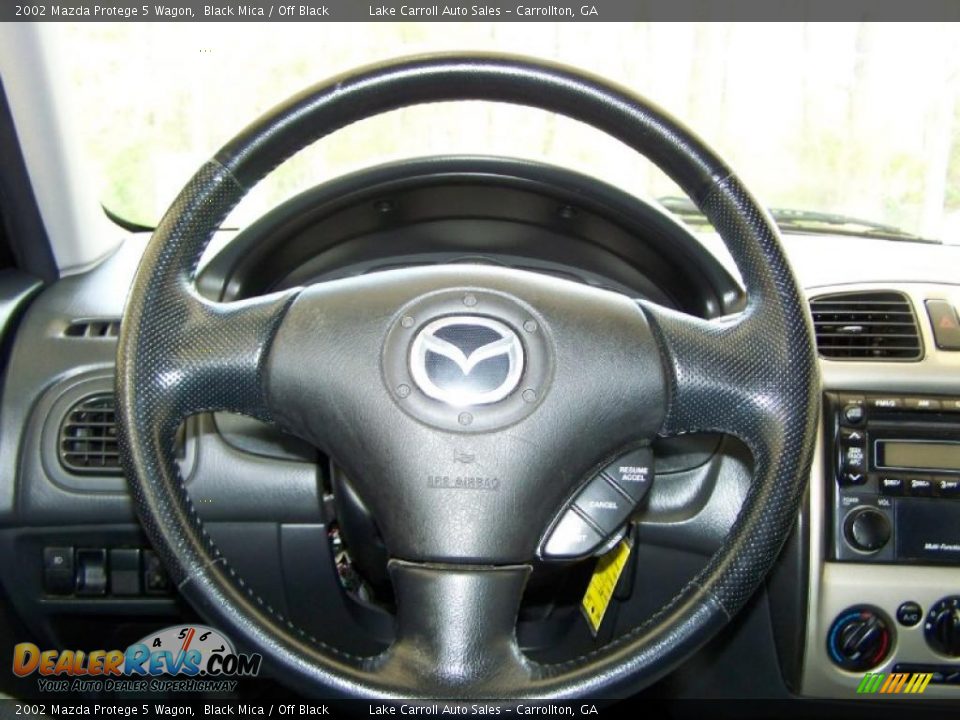 2002 Mazda Protege 5 Wagon Black Mica / Off Black Photo #15