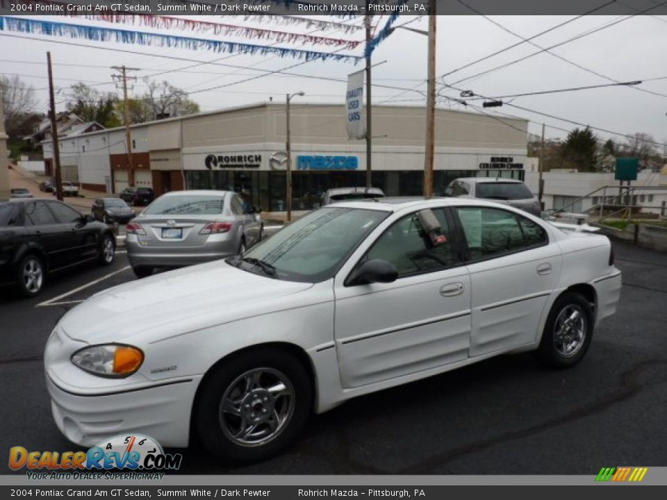 2004 Pontiac Grand Am GT Sedan Summit White / Dark Pewter Photo #1