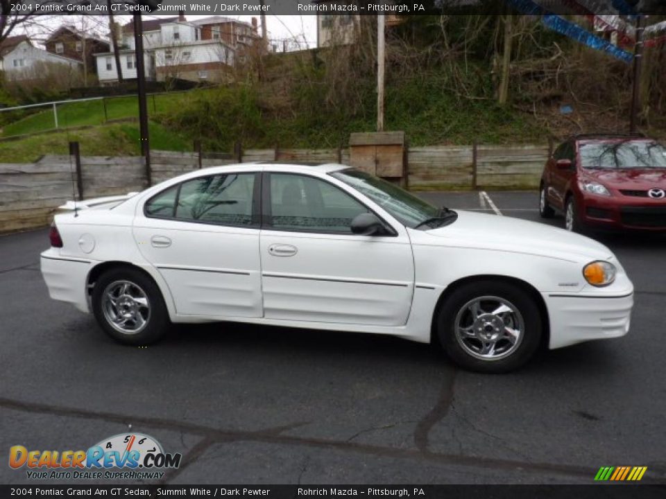 2004 Pontiac Grand Am GT Sedan Summit White / Dark Pewter Photo #6