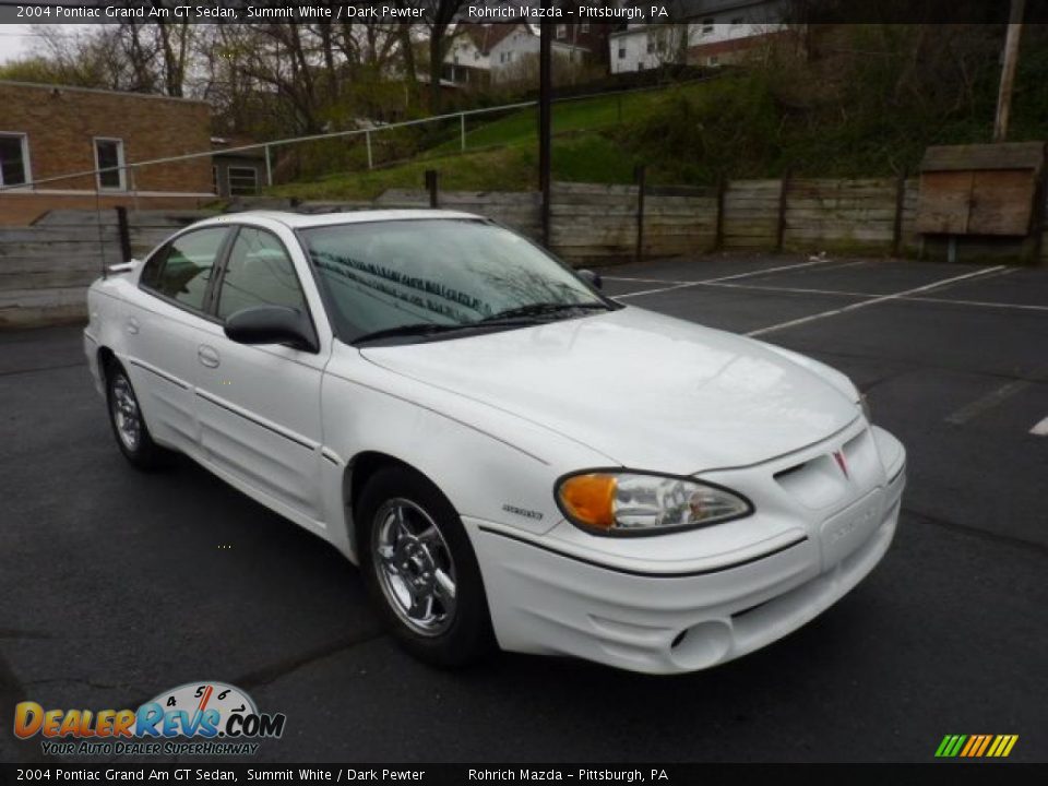 2004 Pontiac Grand Am GT Sedan Summit White / Dark Pewter Photo #10