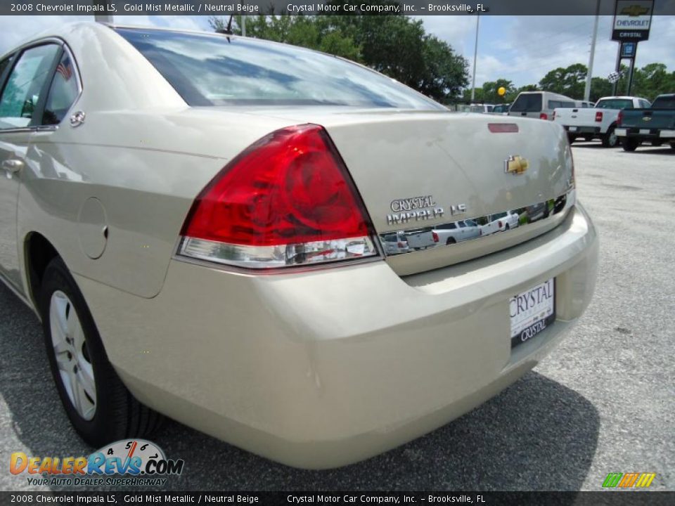2008 Chevrolet Impala LS Gold Mist Metallic / Neutral Beige Photo #10