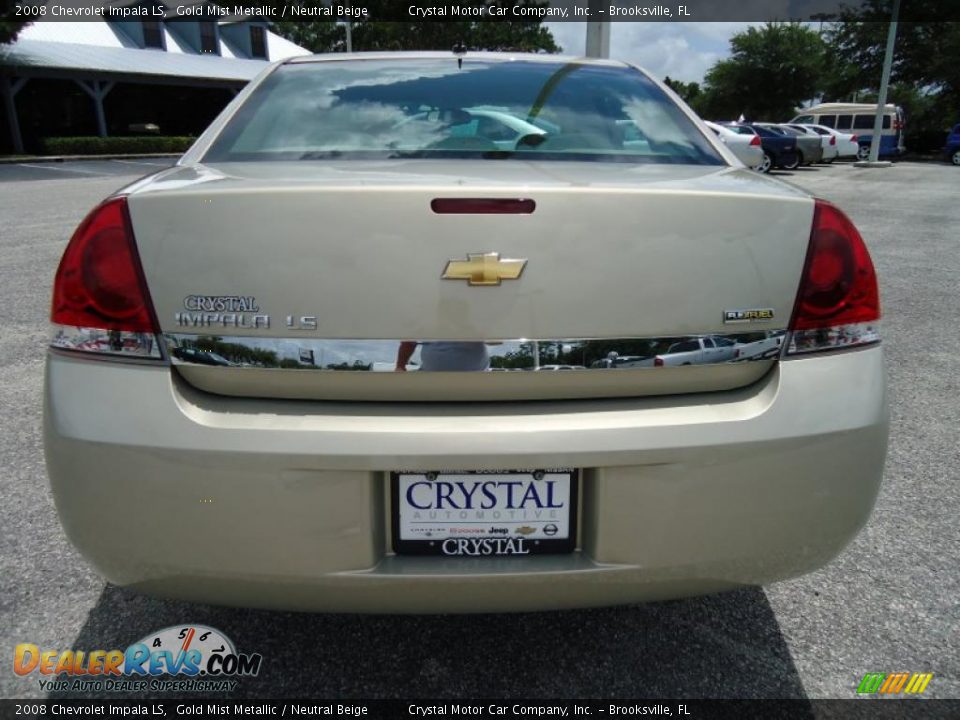 2008 Chevrolet Impala LS Gold Mist Metallic / Neutral Beige Photo #11