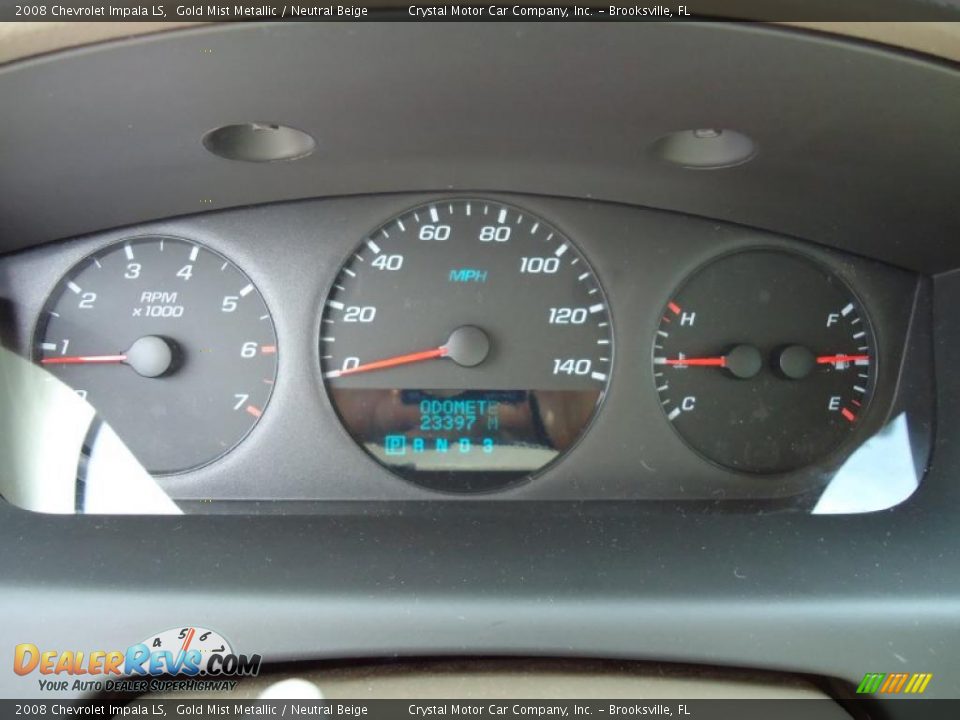 2008 Chevrolet Impala LS Gold Mist Metallic / Neutral Beige Photo #32