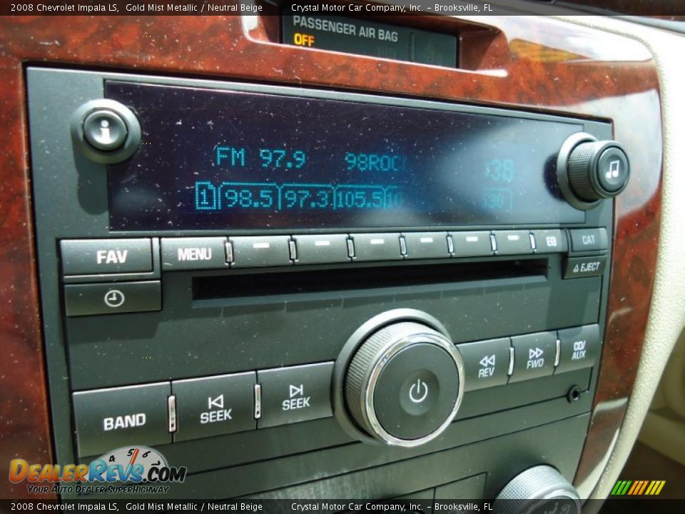 2008 Chevrolet Impala LS Gold Mist Metallic / Neutral Beige Photo #33
