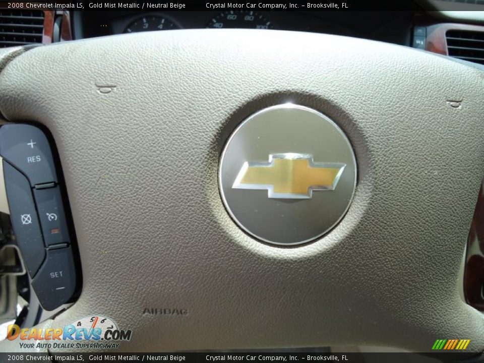 2008 Chevrolet Impala LS Gold Mist Metallic / Neutral Beige Photo #36
