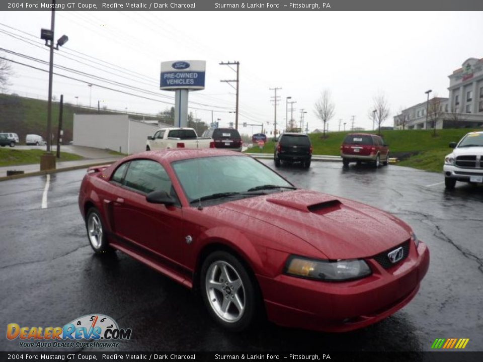 2004 Ford Mustang GT Coupe Redfire Metallic / Dark Charcoal Photo #1