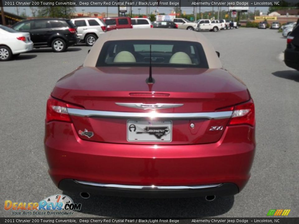 2011 Chrysler 200 Touring Convertible Deep Cherry Red Crystal Pearl / Black/Light Frost Beige Photo #3