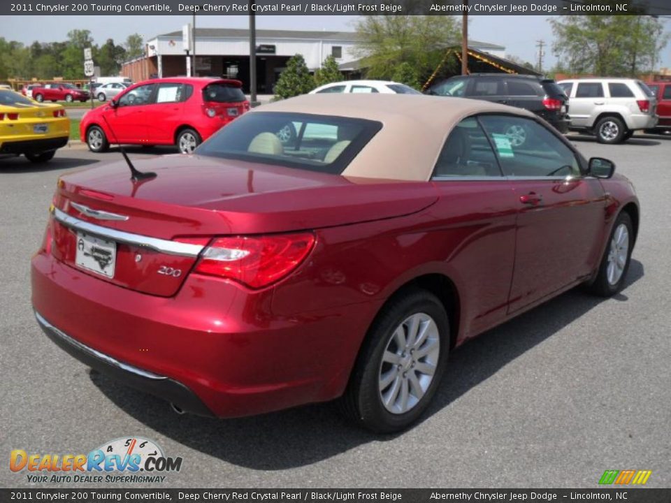 2011 Chrysler 200 Touring Convertible Deep Cherry Red Crystal Pearl / Black/Light Frost Beige Photo #4