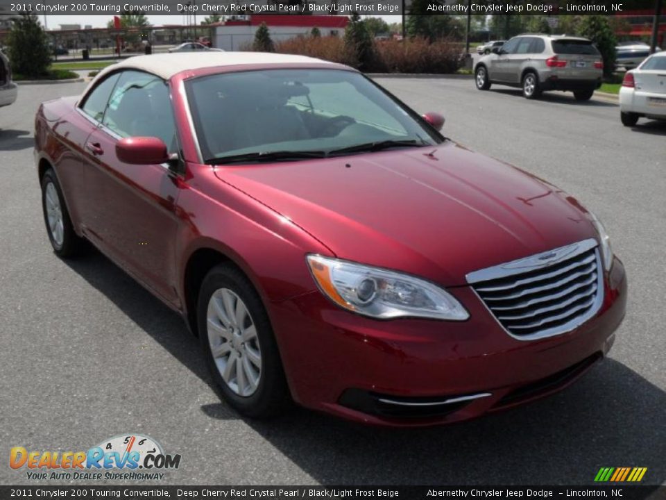 2011 Chrysler 200 Touring Convertible Deep Cherry Red Crystal Pearl / Black/Light Frost Beige Photo #5