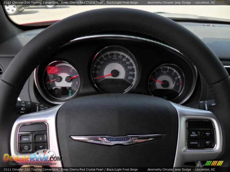 2011 Chrysler 200 Touring Convertible Deep Cherry Red Crystal Pearl / Black/Light Frost Beige Photo #12