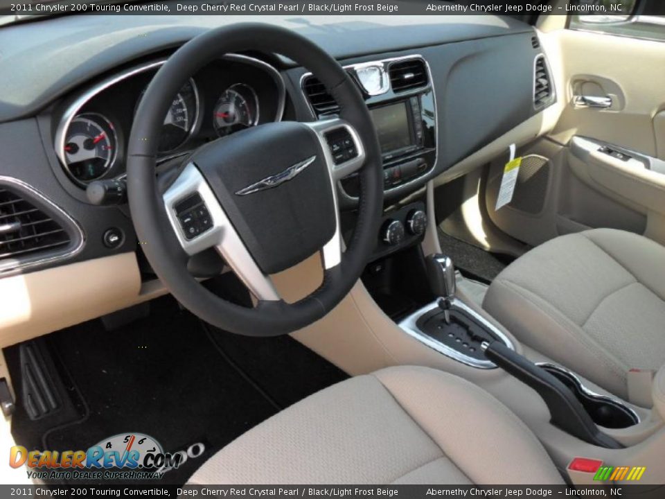Black/Light Frost Beige Interior - 2011 Chrysler 200 Touring Convertible Photo #26