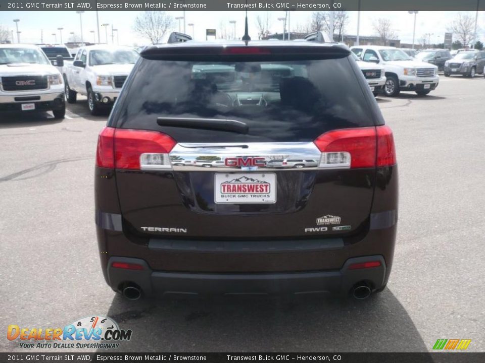 2011 GMC Terrain SLT AWD Espresso Brown Metallic / Brownstone Photo #4