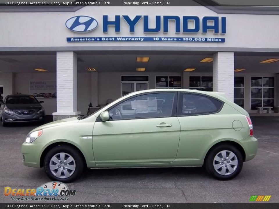 2011 Hyundai Accent GS 3 Door Apple Green Metallic / Black Photo #1