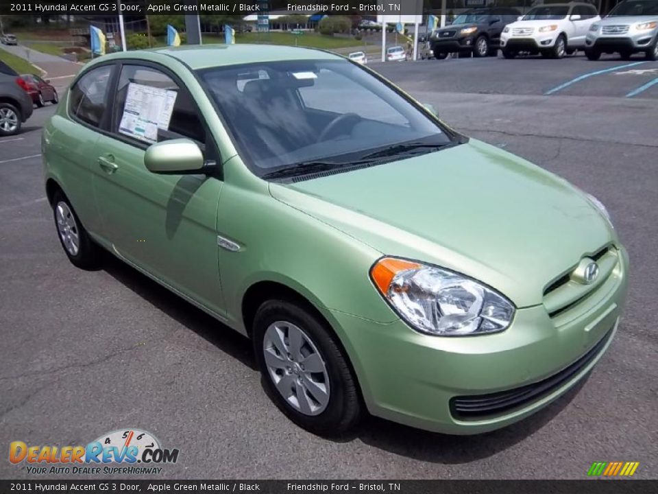 Apple Green Metallic 2011 Hyundai Accent GS 3 Door Photo #4