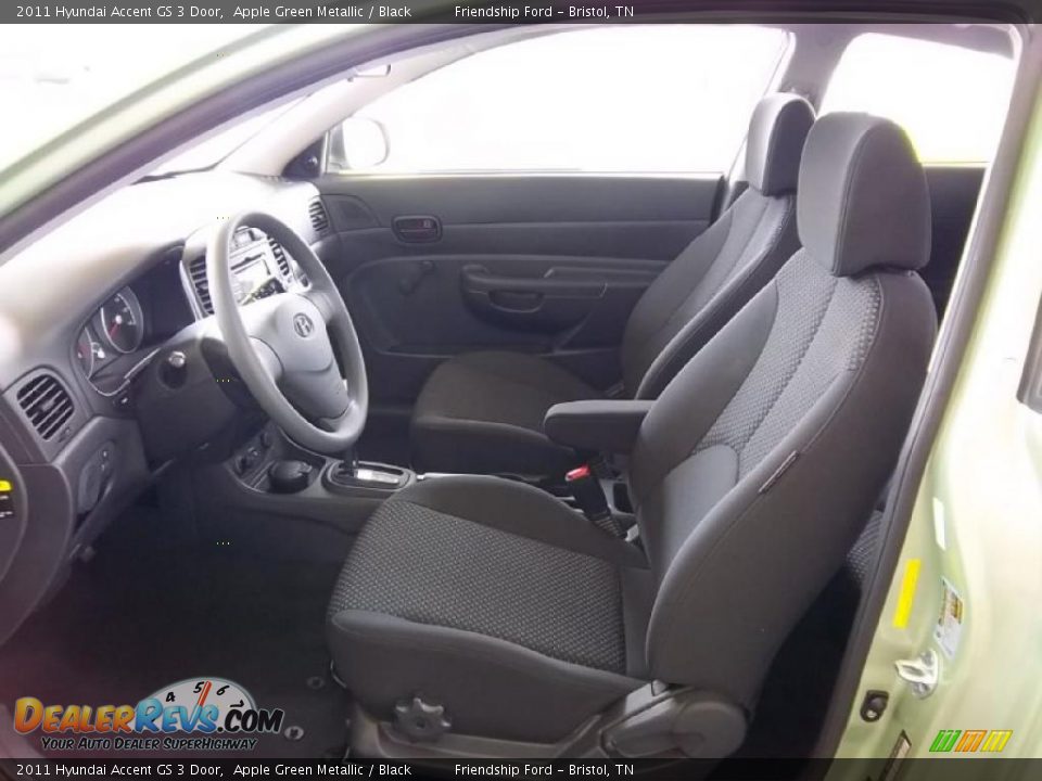 Black Interior - 2011 Hyundai Accent GS 3 Door Photo #14