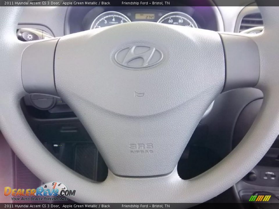 2011 Hyundai Accent GS 3 Door Apple Green Metallic / Black Photo #27