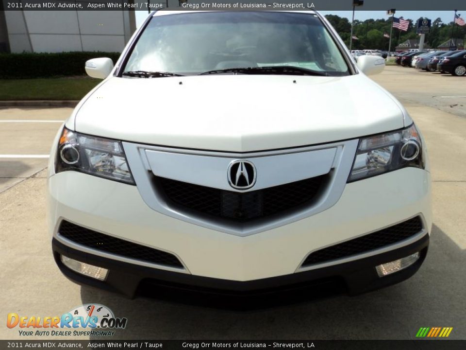 2011 Acura MDX Advance Aspen White Pearl / Taupe Photo #5