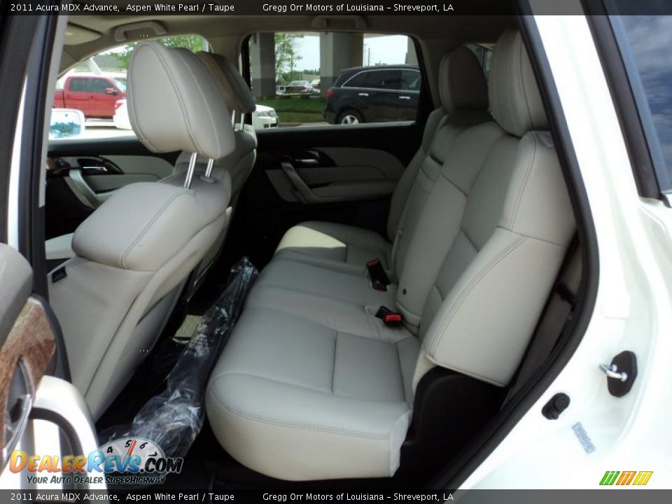 2011 Acura MDX Advance Aspen White Pearl / Taupe Photo #8