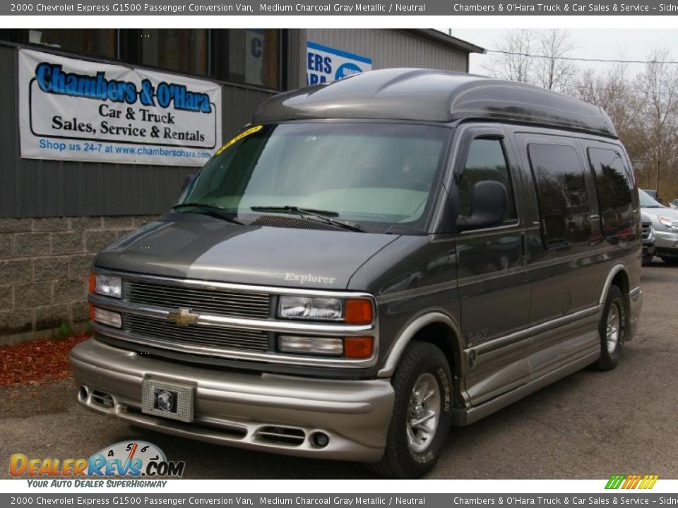 2000 Chevrolet Express G1500 Passenger Conversion Van Medium Charcoal Gray Metallic / Neutral Photo #1