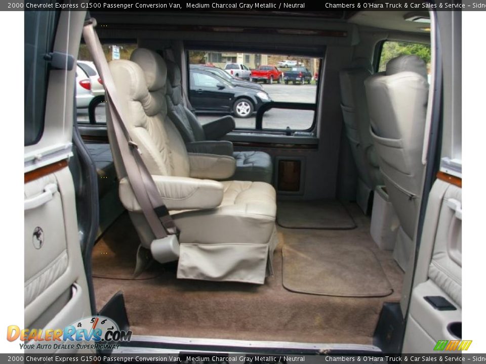 2000 Chevrolet Express G1500 Passenger Conversion Van Medium Charcoal Gray Metallic / Neutral Photo #14