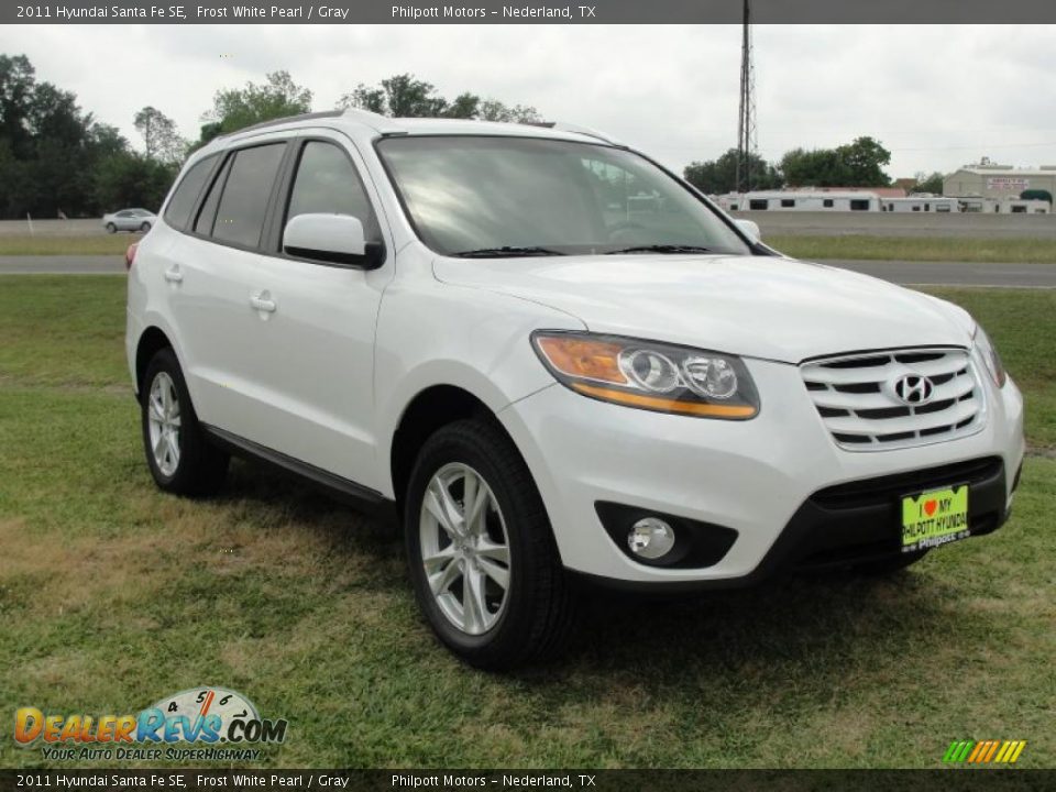 2011 Hyundai Santa Fe SE Frost White Pearl / Gray Photo #1