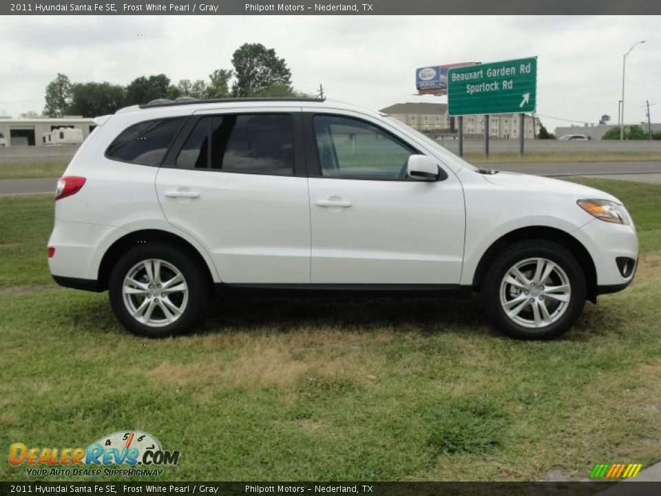 2011 Hyundai Santa Fe SE Frost White Pearl / Gray Photo #2