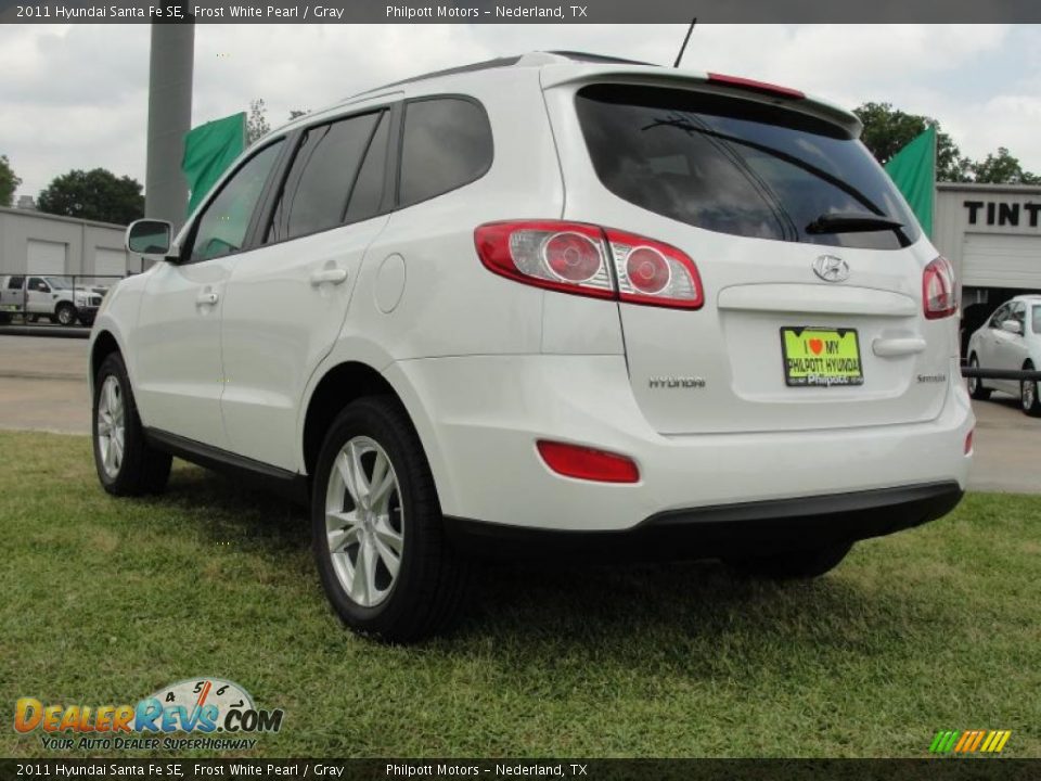 2011 Hyundai Santa Fe SE Frost White Pearl / Gray Photo #5