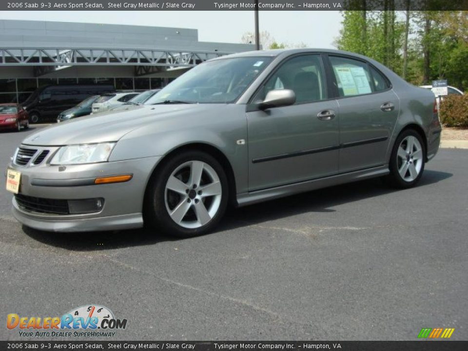 Front 3/4 View of 2006 Saab 9-3 Aero Sport Sedan Photo #2