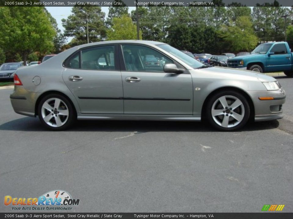 2006 Saab 9-3 Aero Sport Sedan Steel Gray Metallic / Slate Gray Photo #7