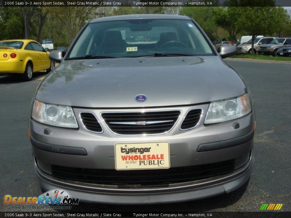 2006 Saab 9-3 Aero Sport Sedan Steel Gray Metallic / Slate Gray Photo #9