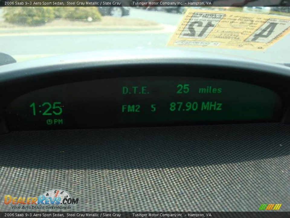 2006 Saab 9-3 Aero Sport Sedan Steel Gray Metallic / Slate Gray Photo #16