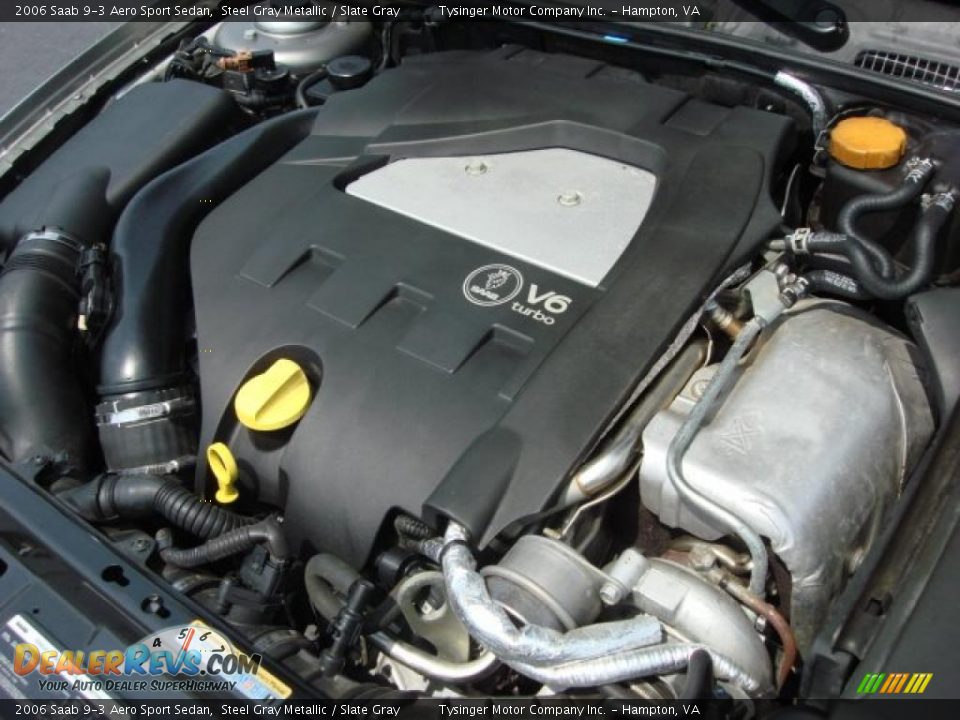 2006 Saab 9-3 Aero Sport Sedan 2.8 Liter Turbocharged DOHC 24V VVT V6 Engine Photo #25