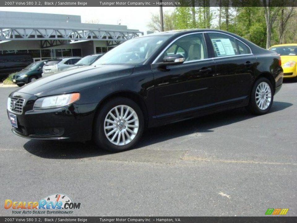 2007 Volvo S80 3.2 Black / Sandstone Beige Photo #2