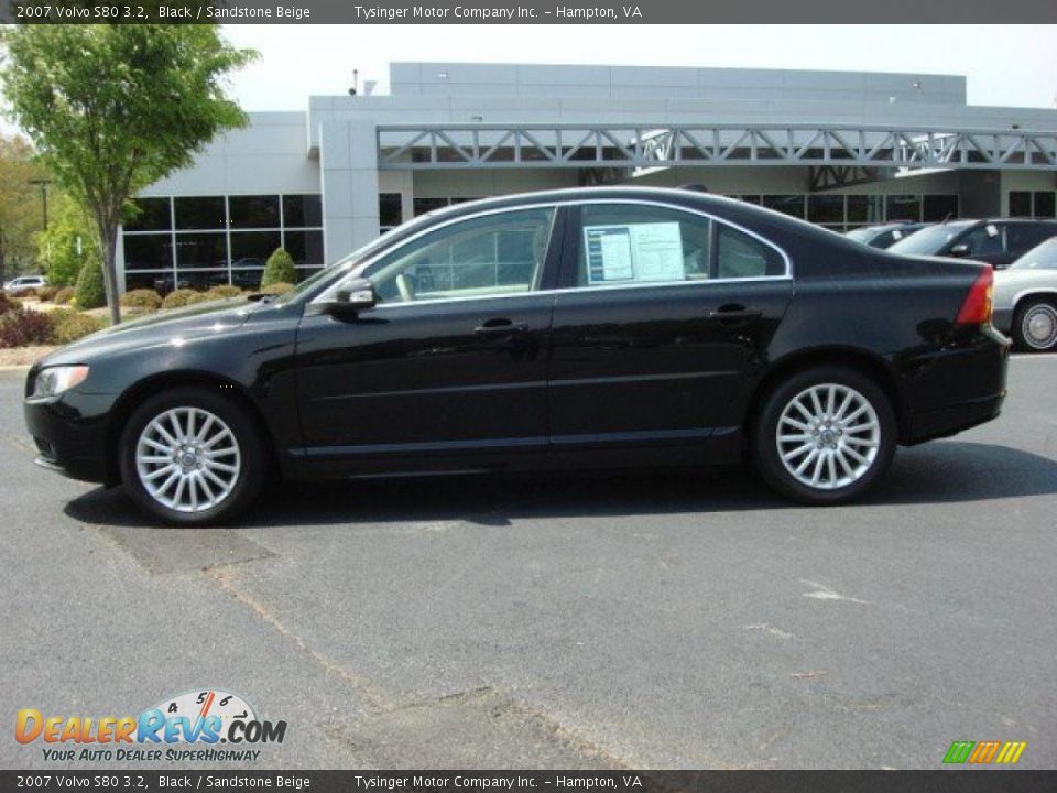 2007 Volvo S80 3.2 Black / Sandstone Beige Photo #3