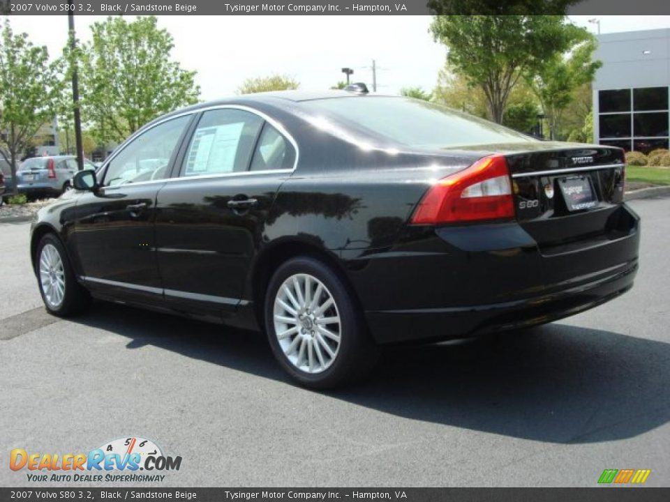 2007 Volvo S80 3.2 Black / Sandstone Beige Photo #4