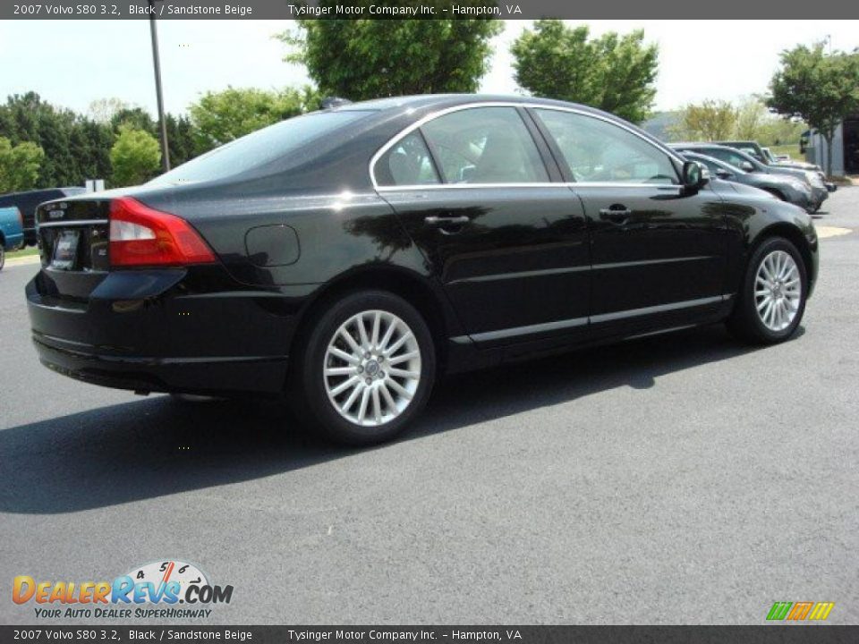 2007 Volvo S80 3.2 Black / Sandstone Beige Photo #5
